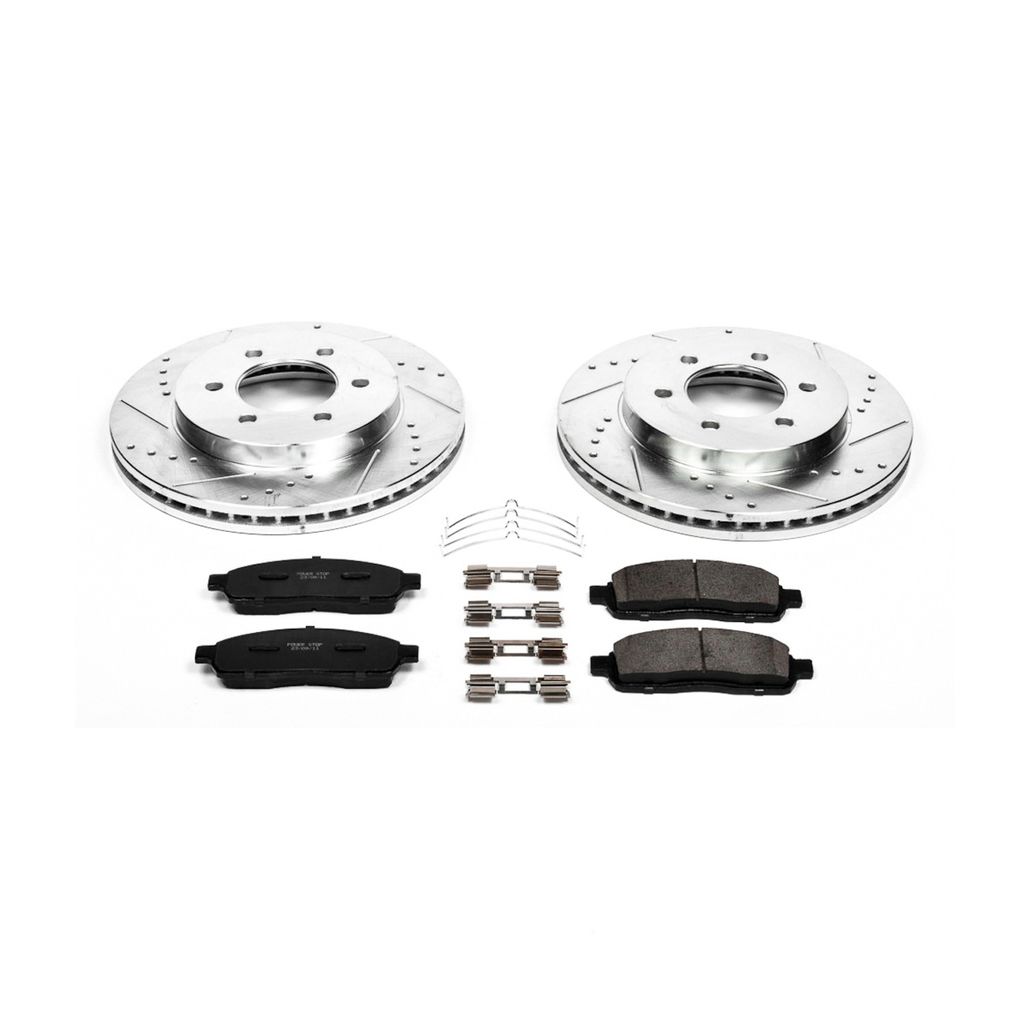 PowerStop K1943 - Z23 Drilled and Slotted Brake Rotors and Pads Kit
