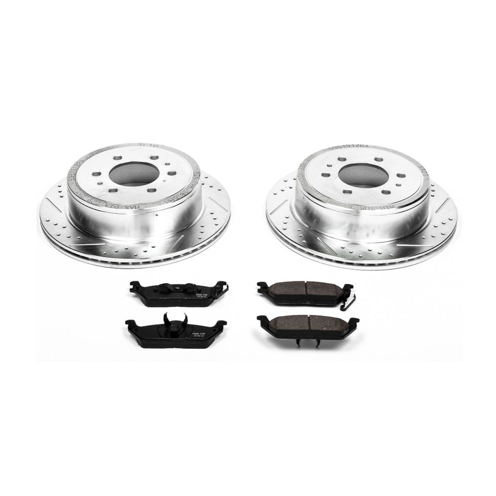 PowerStop K1950 - Z23 Drilled and Slotted Brake Rotors and Pads Kit