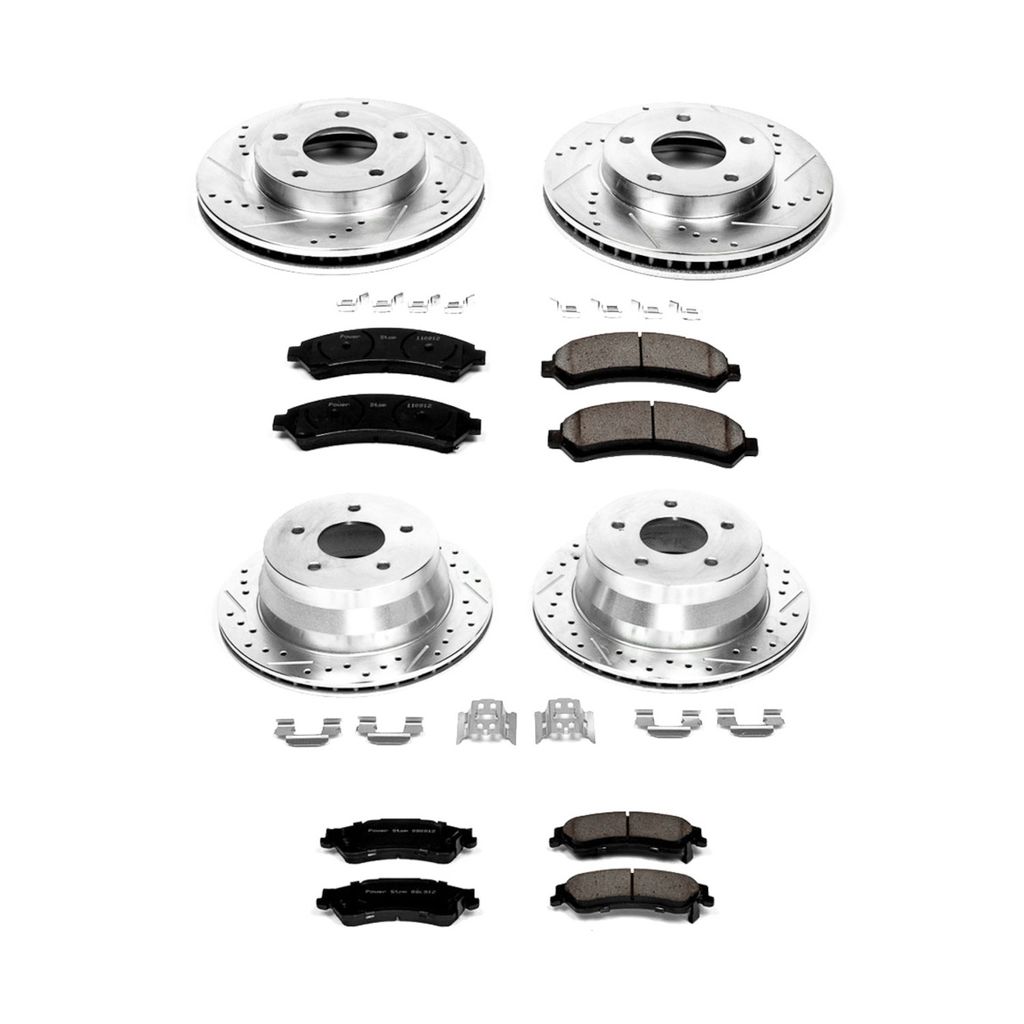 PowerStop K2005 - Z23 Drilled and Slotted Brake Rotors and Pads Kit