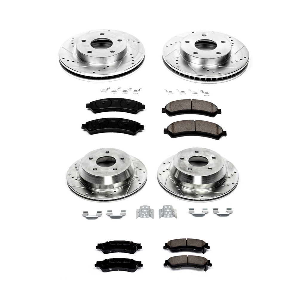 PowerStop K2006 - Z23 Drilled and Slotted Brake Rotors and Pads Kit