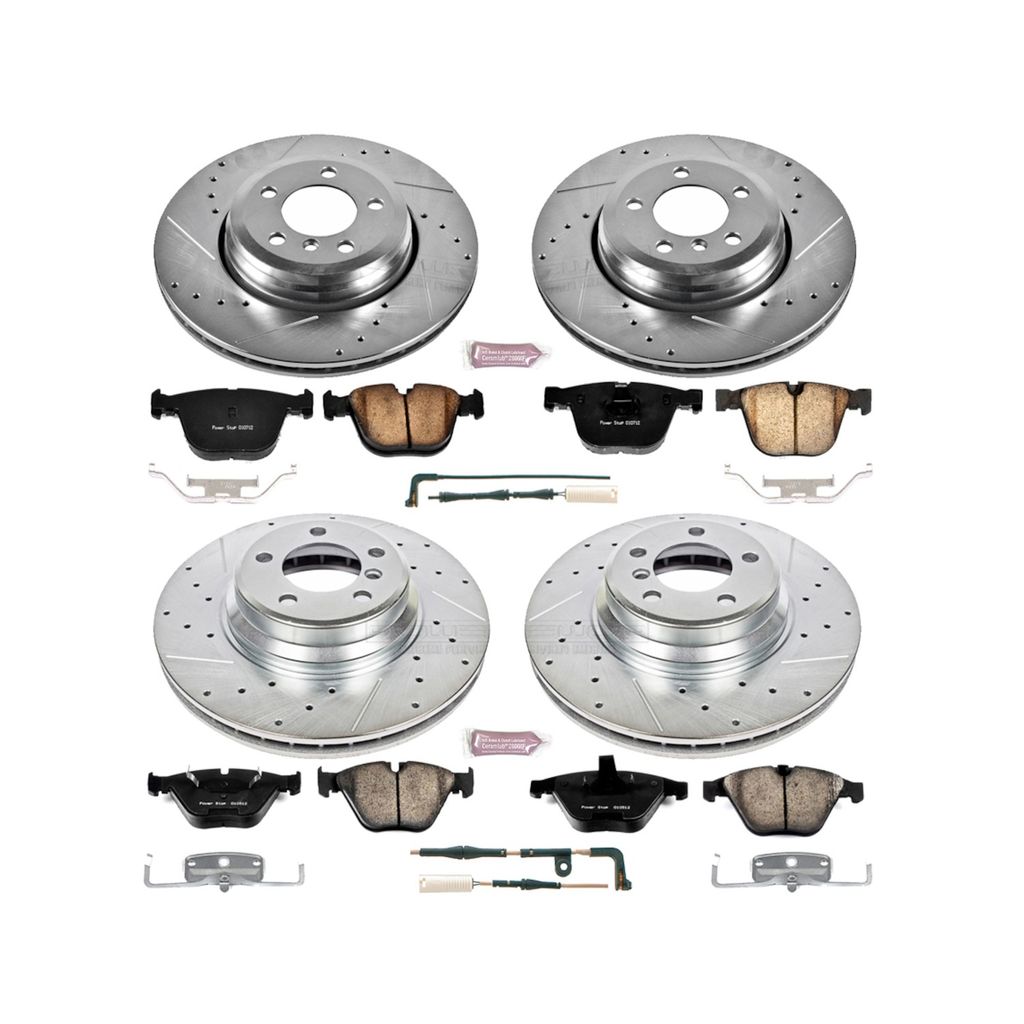 PowerStop K2056 - Z23 Drilled and Slotted Brake Rotors and Pads Kit