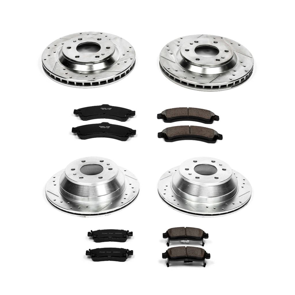 PowerStop K2058 - Z23 Drilled and Slotted Brake Rotors and Pads Kit