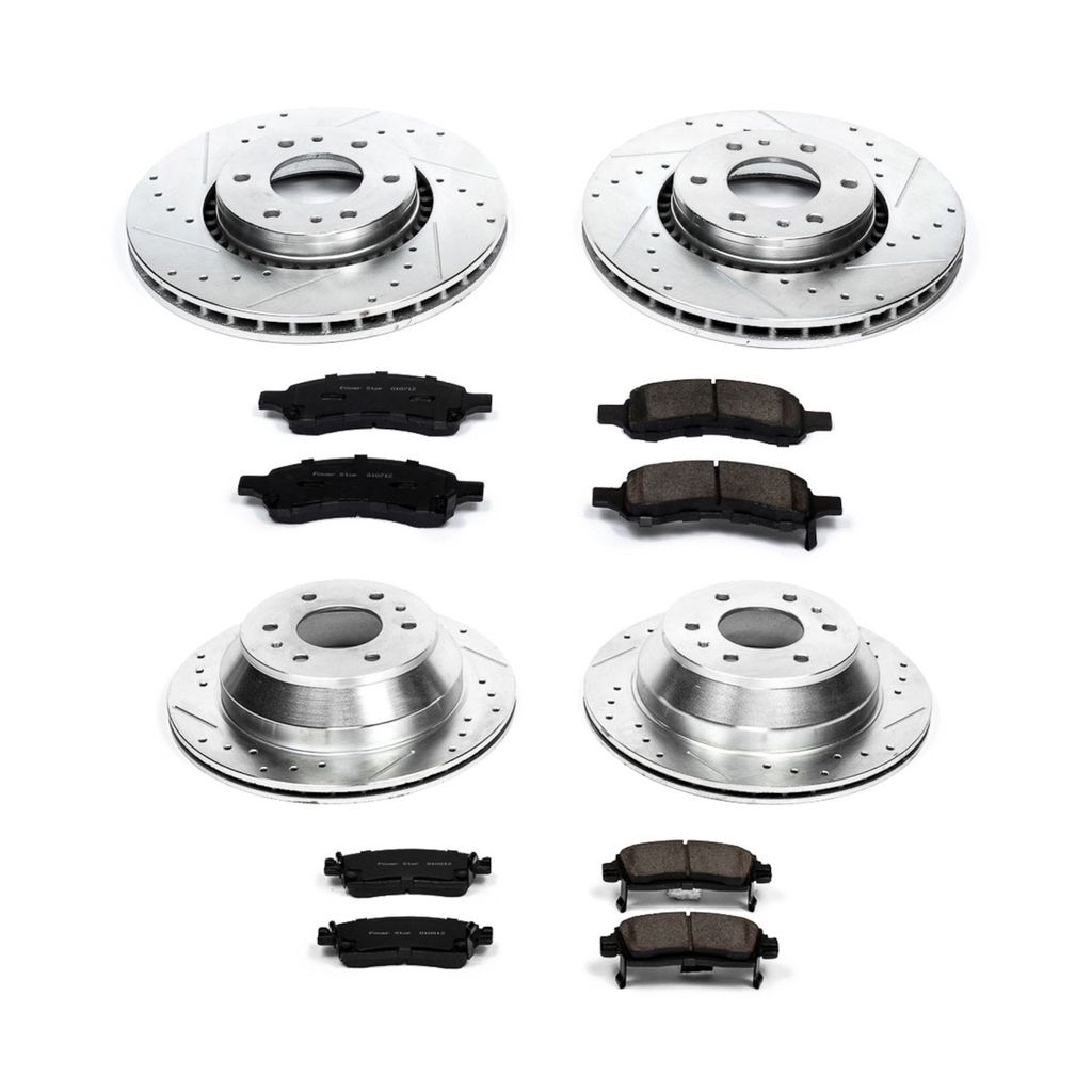 PowerStop K2060 - Z23 Drilled and Slotted Brake Rotors and Pads Kit
