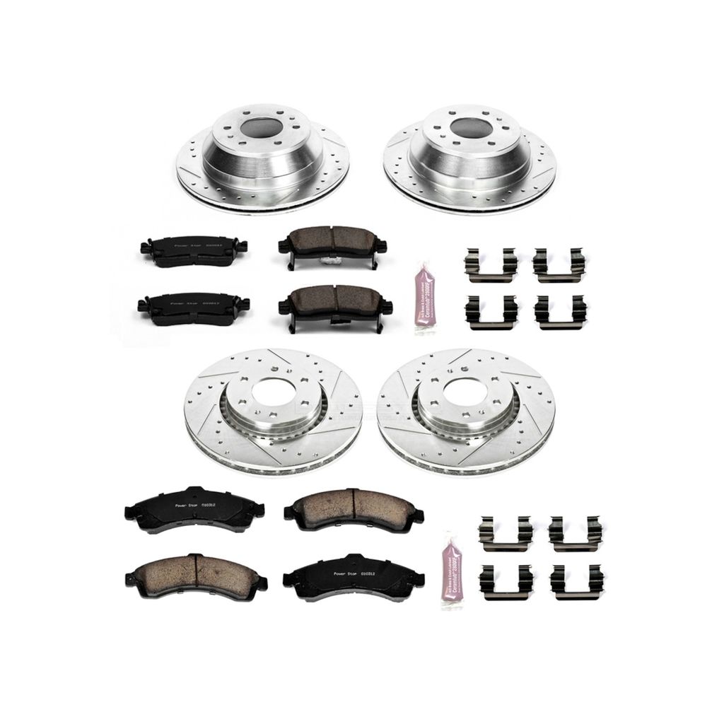 PowerStop K2062 - Z23 Drilled and Slotted Brake Rotors and Pads Kit