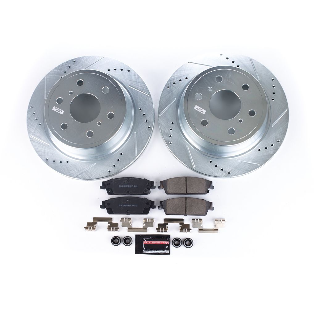 PowerStop K2083 - Z23 Drilled and Slotted Brake Rotors and Pads Kit