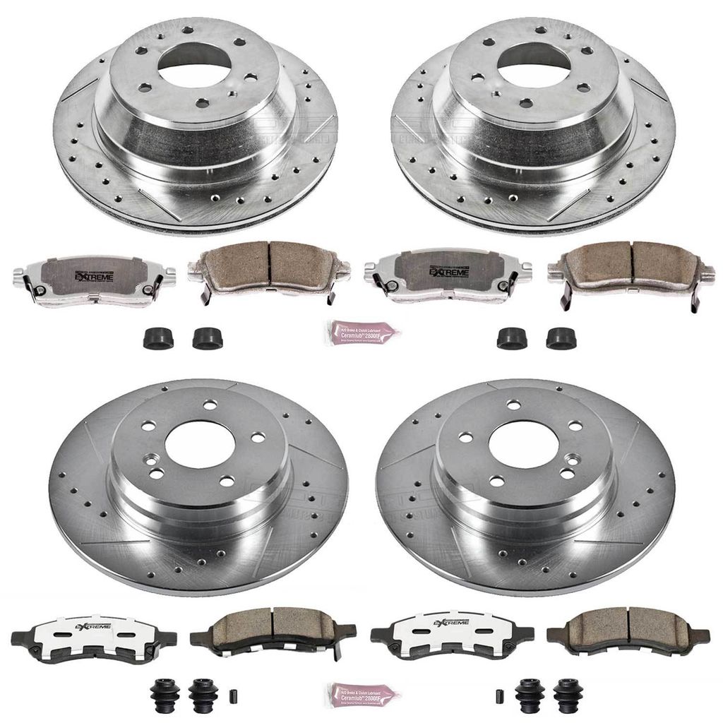 PowerStop K2085-26 - Z26 Drilled and Slotted Brake Rotors and Pads Kit