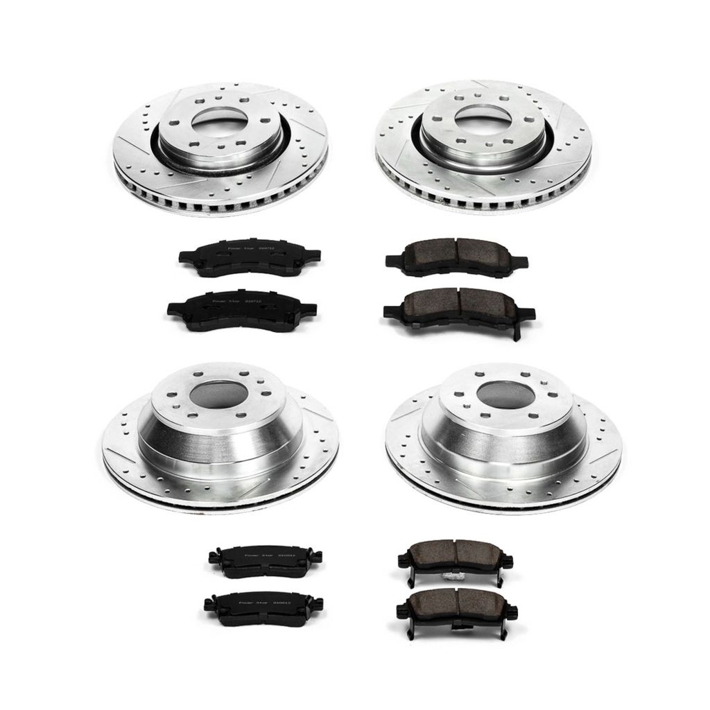 PowerStop K2085 - Z23 Drilled and Slotted Brake Rotors and Pads Kit