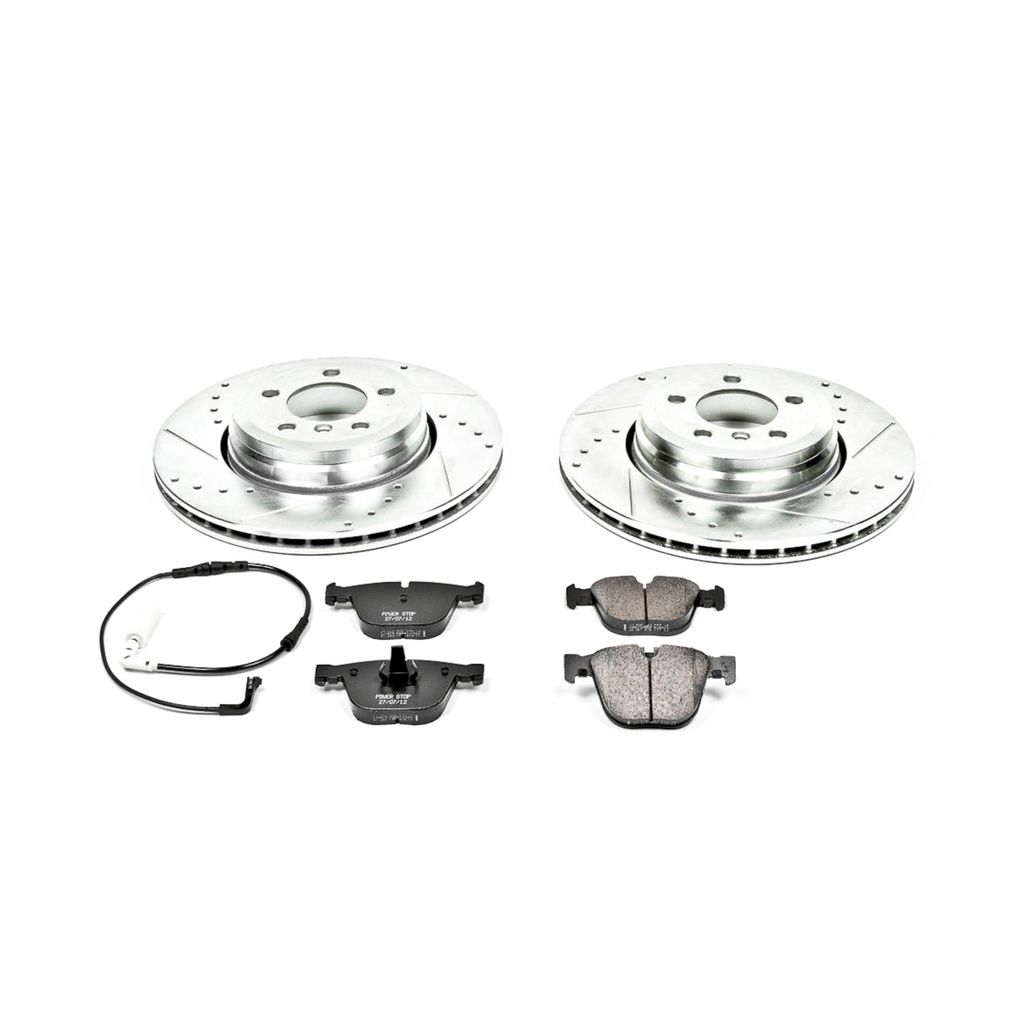 PowerStop K2086 - Z23 Drilled and Slotted Brake Rotors and Pads Kit