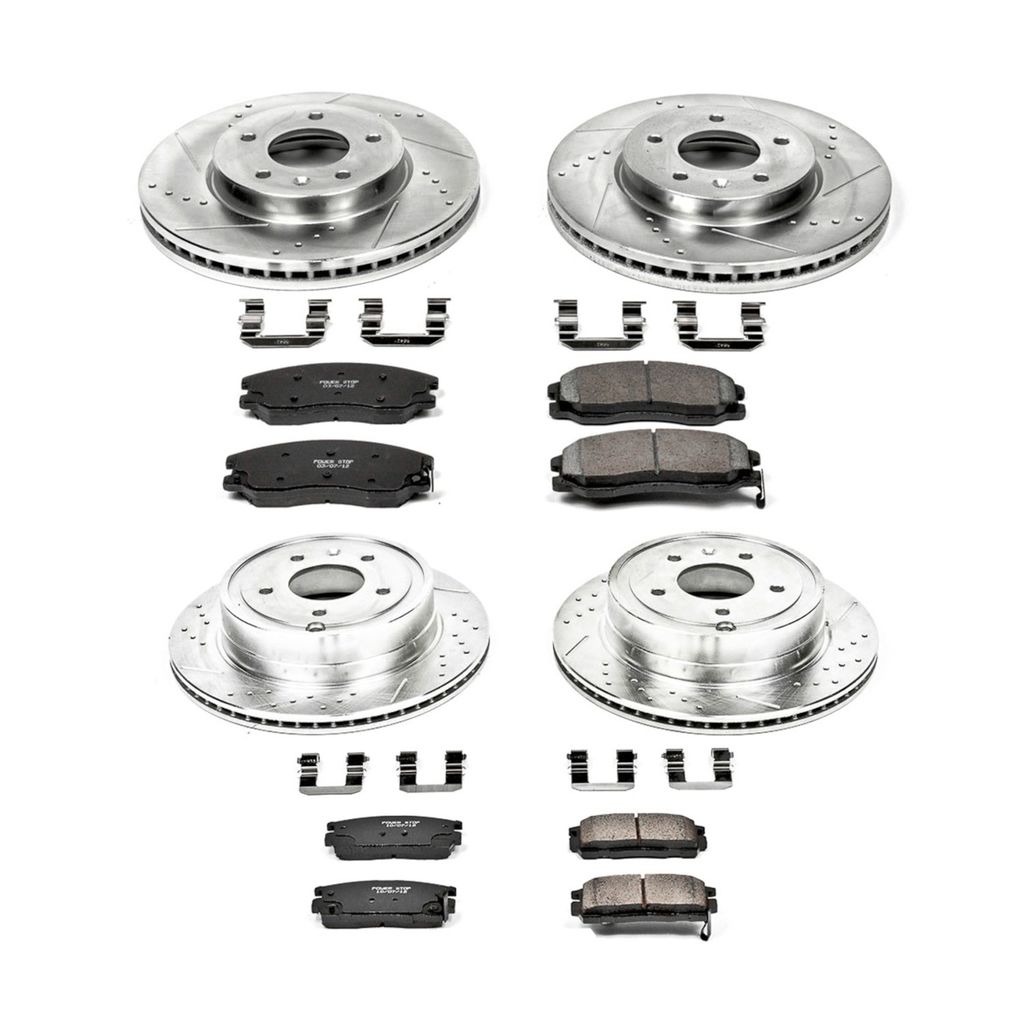 PowerStop K2091 - Z23 Drilled and Slotted Brake Rotors and Pads Kit