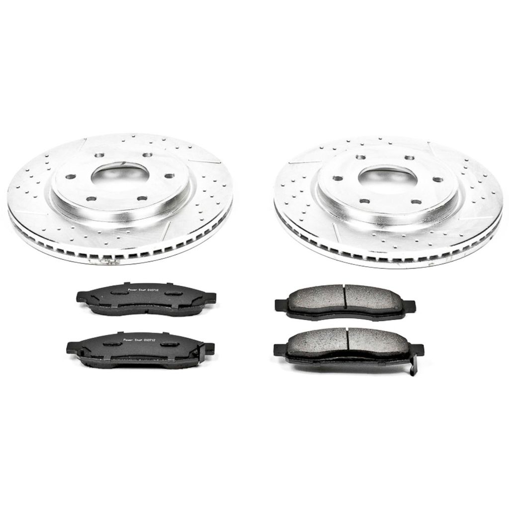 PowerStop K211 - Z23 Drilled and Slotted Brake Rotors and Pads Kit