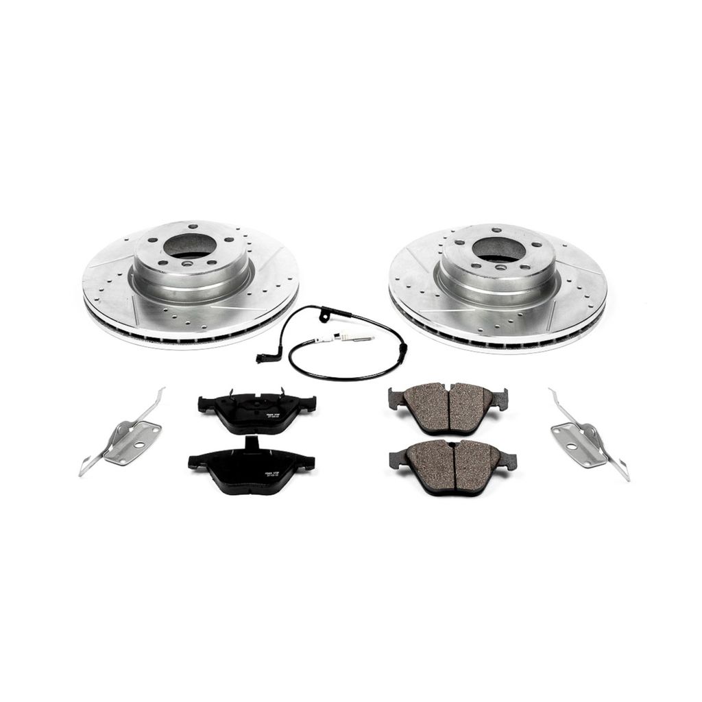 PowerStop K2110 - Z23 Drilled and Slotted Brake Rotors and Pads Kit