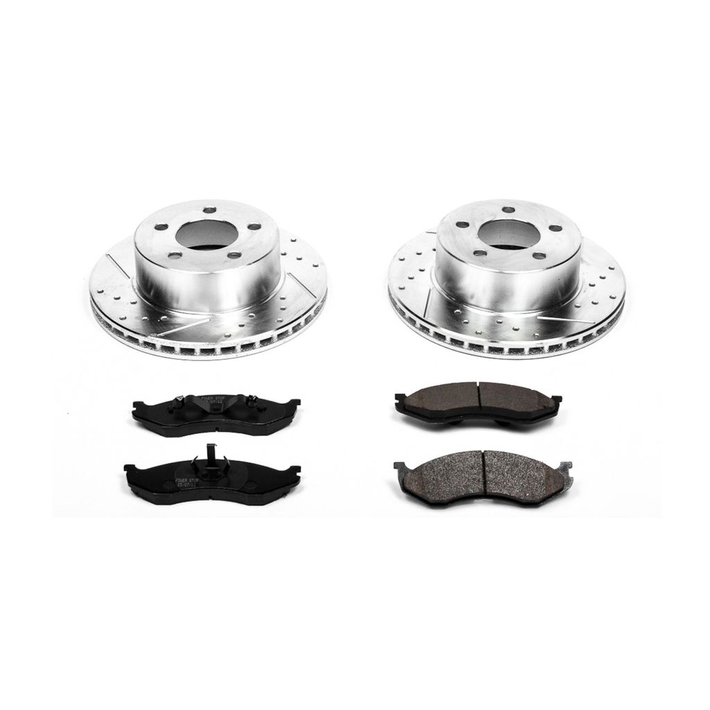 PowerStop K2119 - Z23 Drilled and Slotted Brake Rotors and Pads Kit