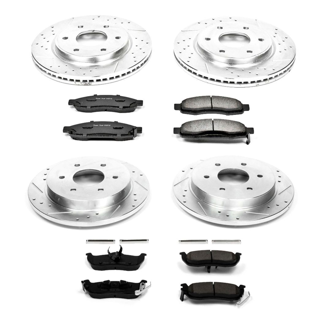 PowerStop K212 - Z23 Drilled and Slotted Brake Rotors and Pads Kit