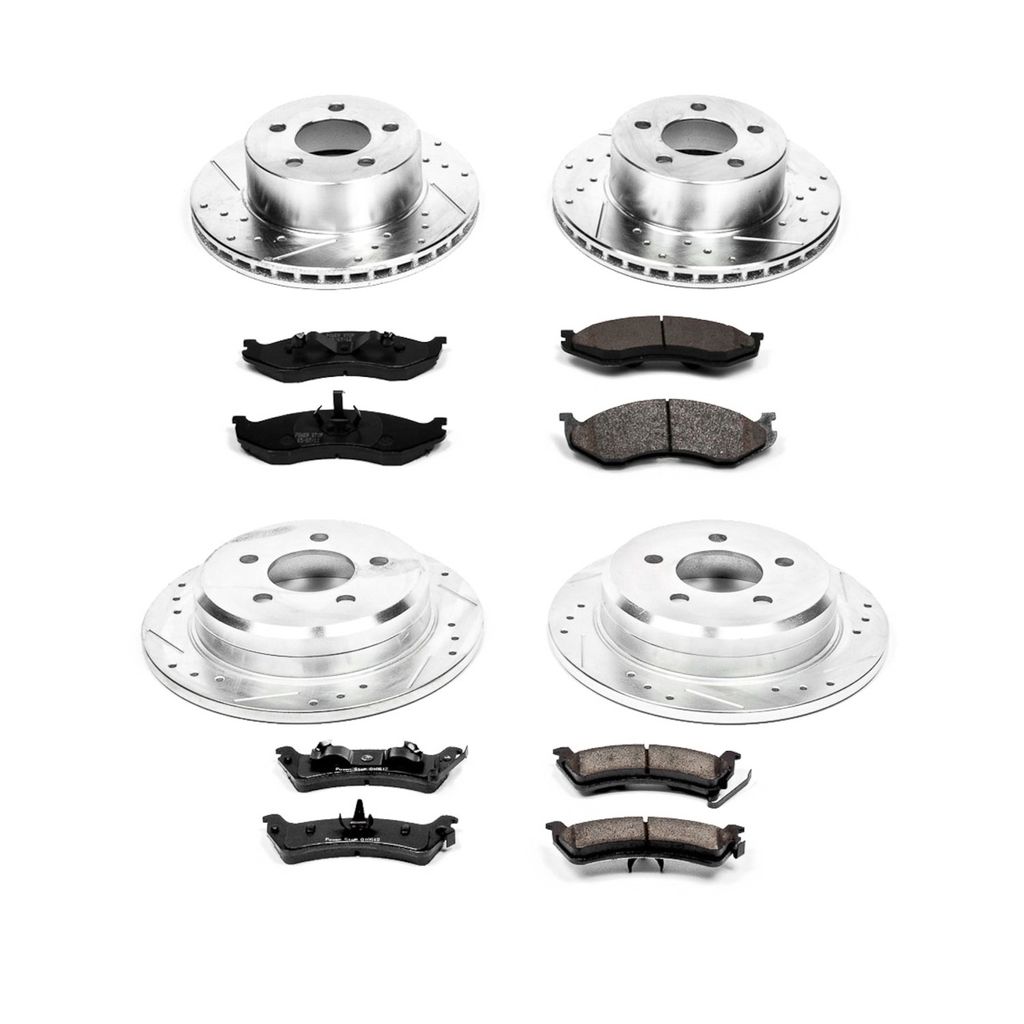 PowerStop K2121 - Z23 Drilled and Slotted Brake Rotors and Pads Kit