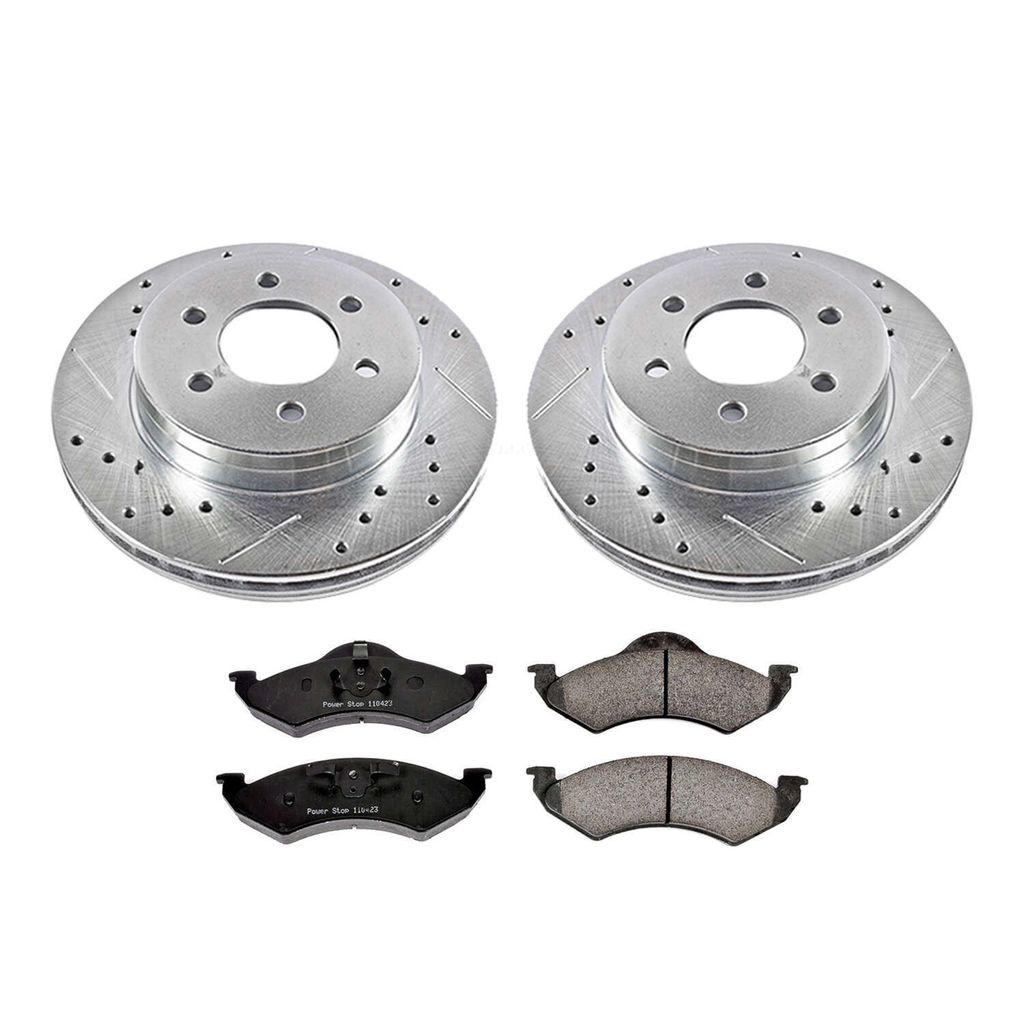 PowerStop K2139 - Z23 Drilled and Slotted Brake Rotors and Pads Kit