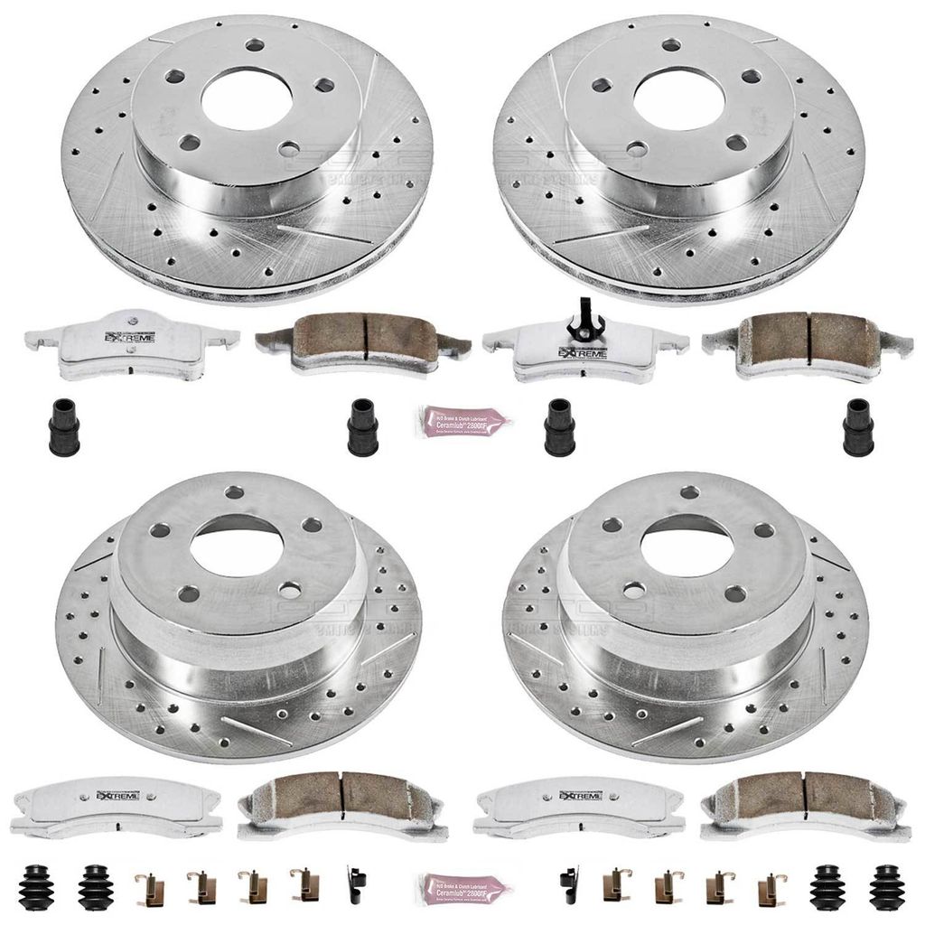 PowerStop K2148-26 - Z26 Drilled and Slotted Brake Rotors and Pads Kit