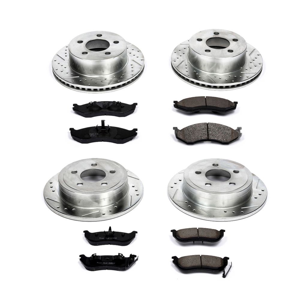 PowerStop K2154 - Z23 Drilled and Slotted Brake Rotors and Pads Kit