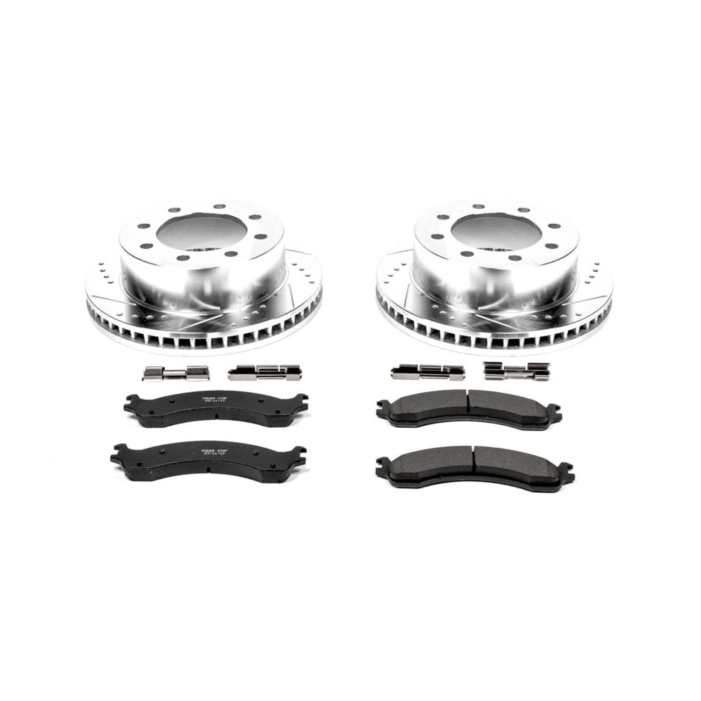 PowerStop K2156 - Z23 Drilled and Slotted Brake Rotors and Pads Kit