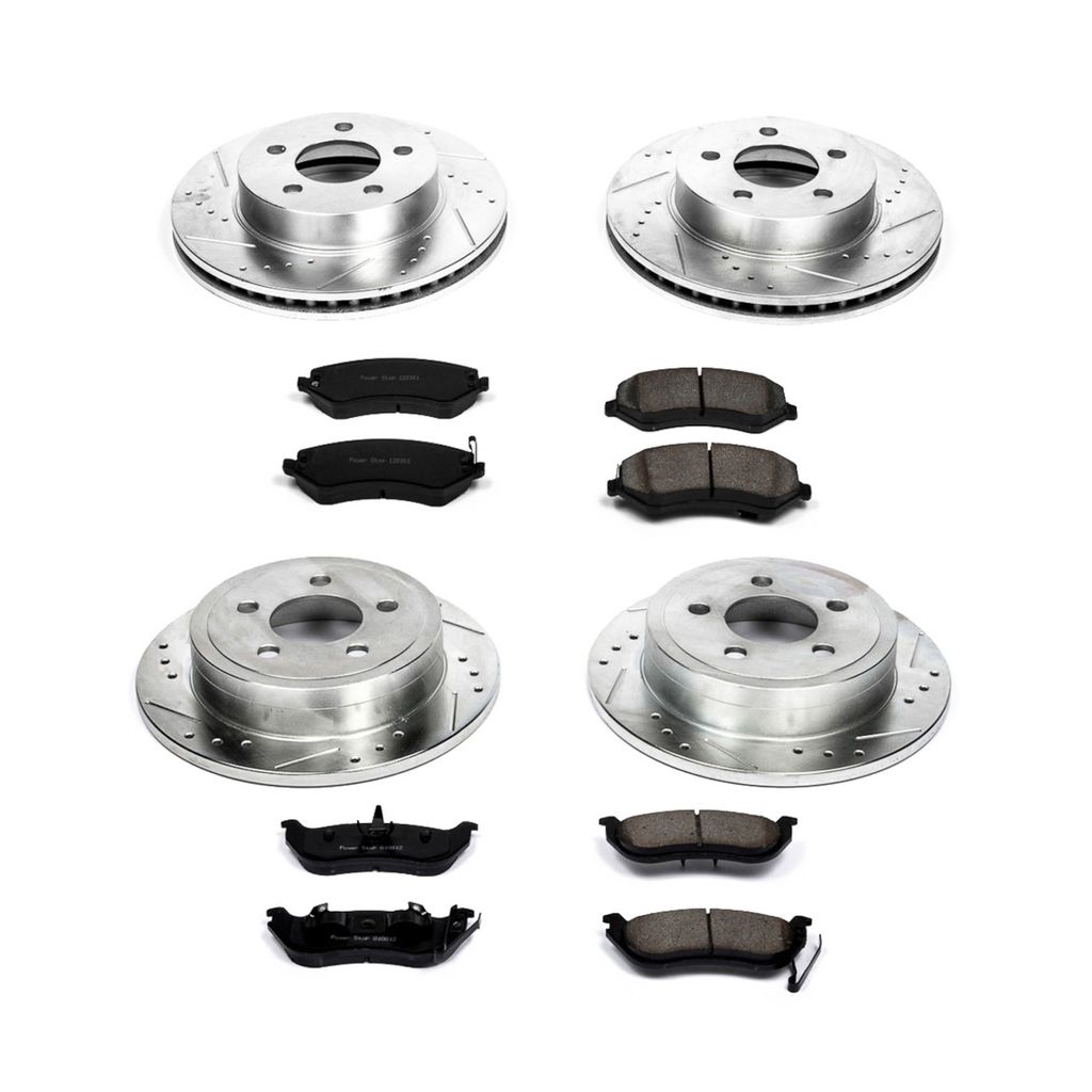 PowerStop K2162 - Z23 Drilled and Slotted Brake Rotors and Pads Kit