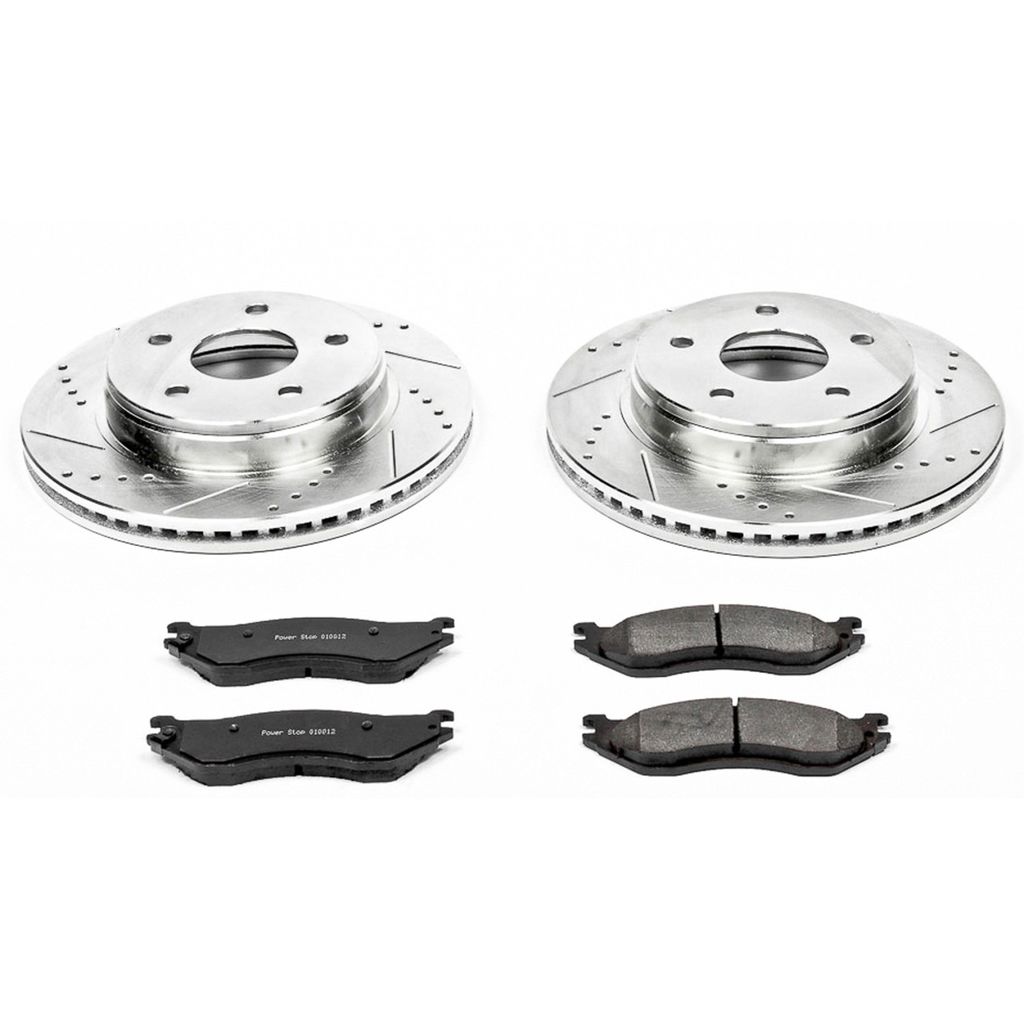 PowerStop K2165 - Z23 Drilled and Slotted Brake Rotors and Pads Kit