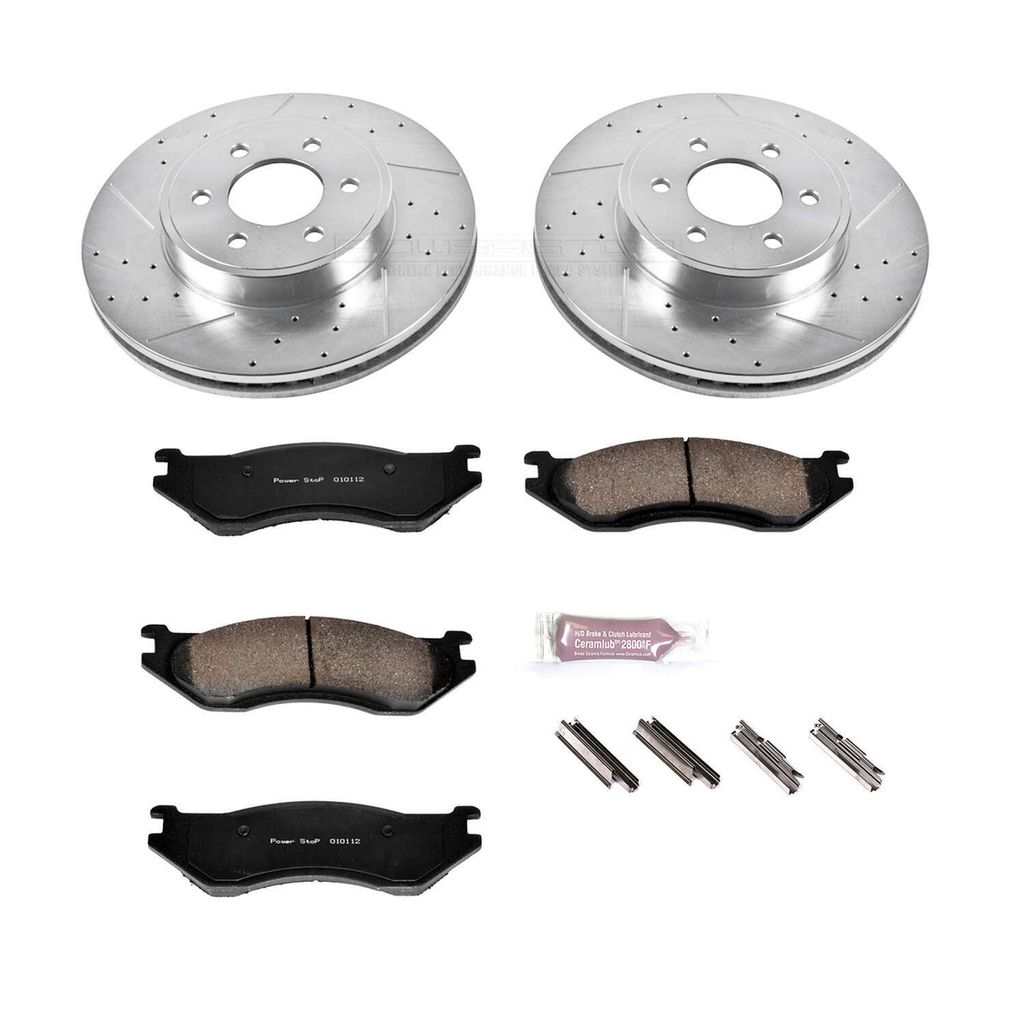 PowerStop K2178 - Z23 Drilled and Slotted Brake Rotors and Pads Kit