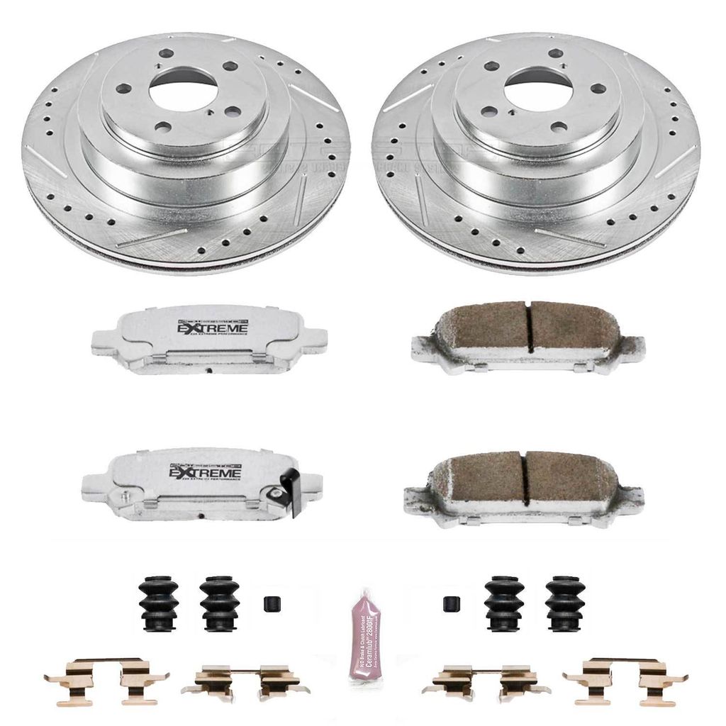 PowerStop K219-26 - Z26 Drilled and Slotted Brake Rotors and Pads Kit