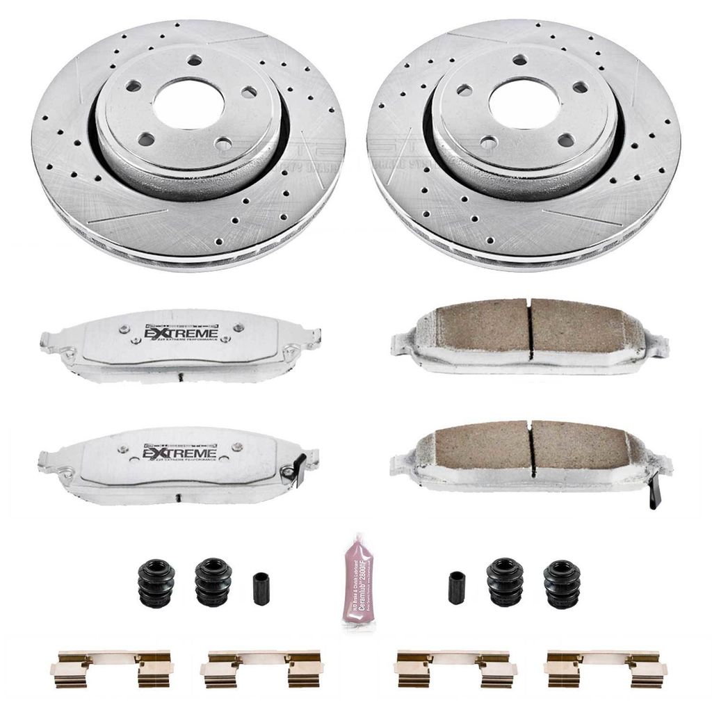 PowerStop K2219-26 - Z26 Drilled and Slotted Brake Rotors and Pads Kit