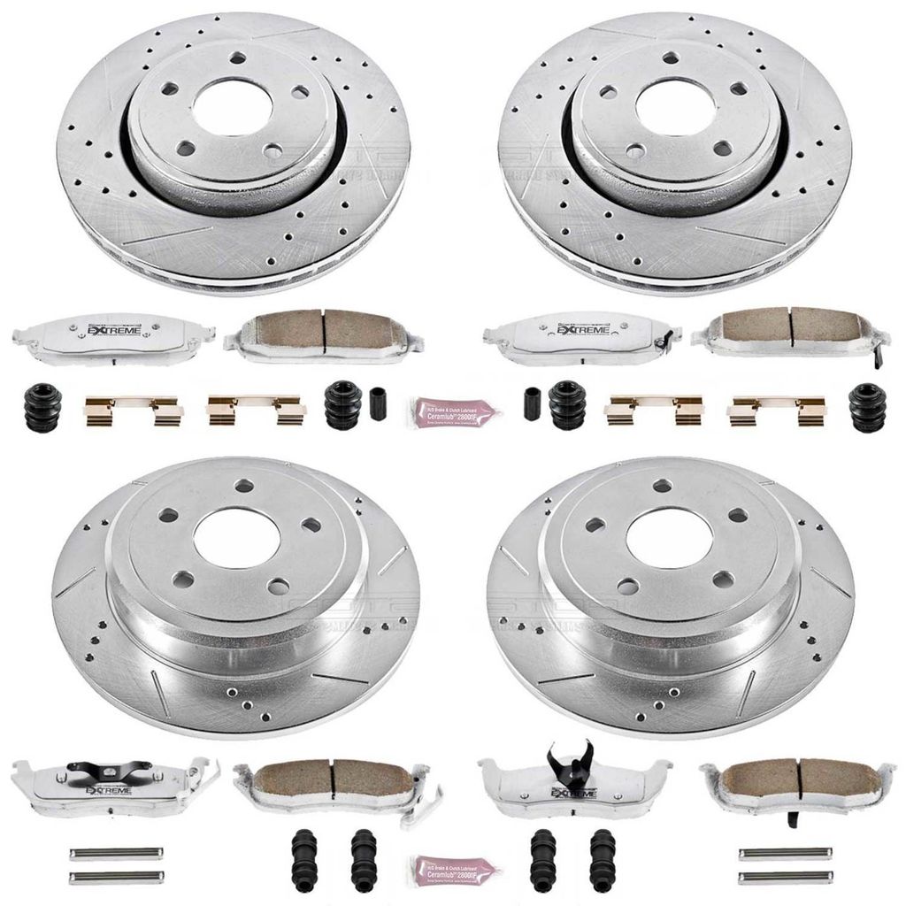 PowerStop K2220-26 - Z26 Drilled and Slotted Brake Rotors and Pads Kit