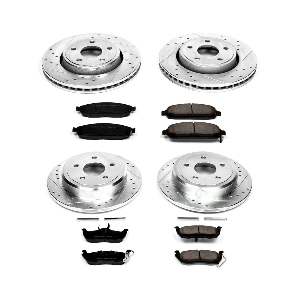 PowerStop K2220 - Z23 Drilled and Slotted Brake Rotors and Pads Kit