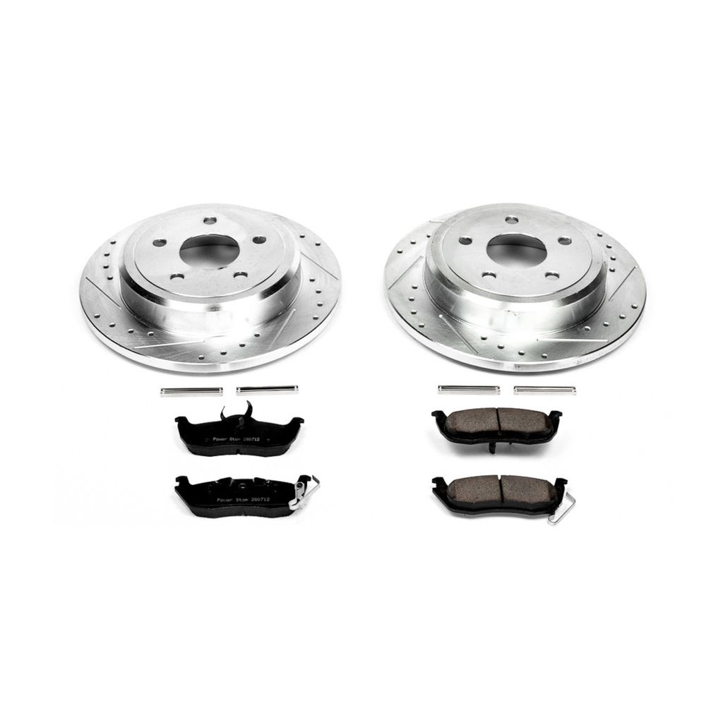 PowerStop K2221 - Z23 Drilled and Slotted Brake Rotors and Pads Kit
