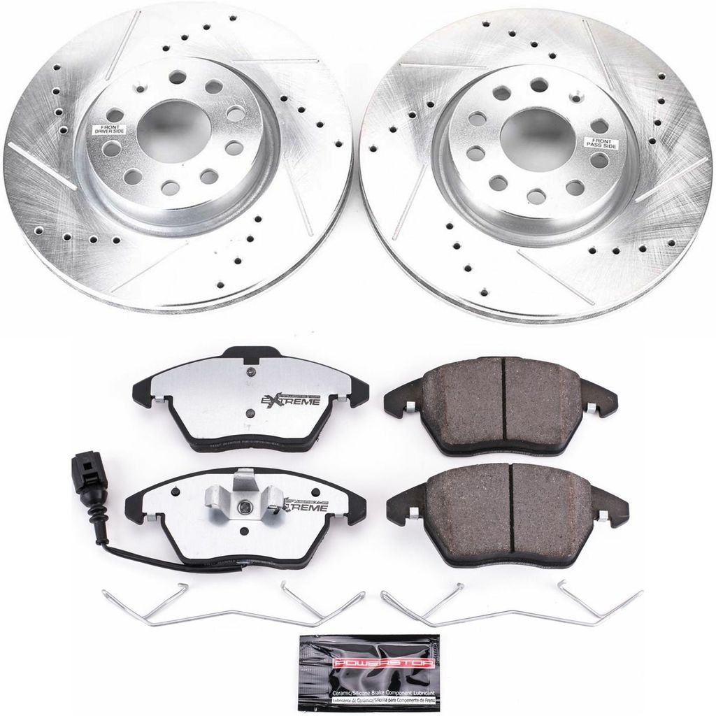 PowerStop K2259-26 - Z26 Drilled and Slotted Brake Rotors and Pads Kit