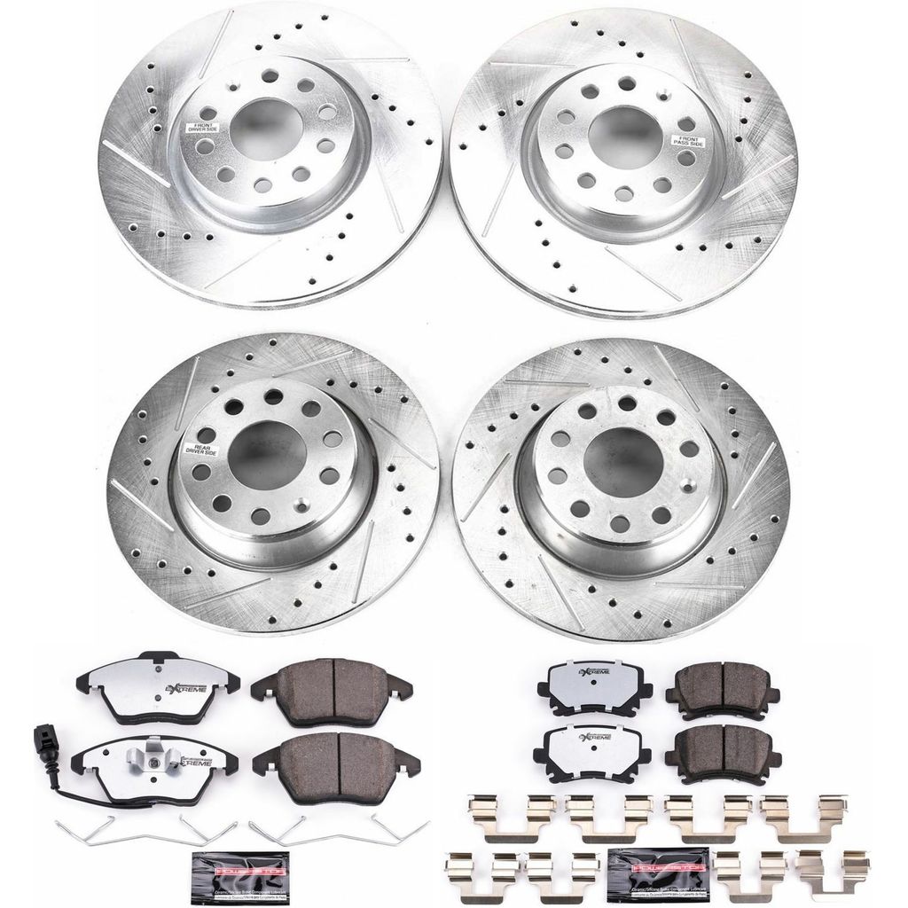 PowerStop K2260-26 - Z26 Drilled and Slotted Brake Rotors and Pads Kit