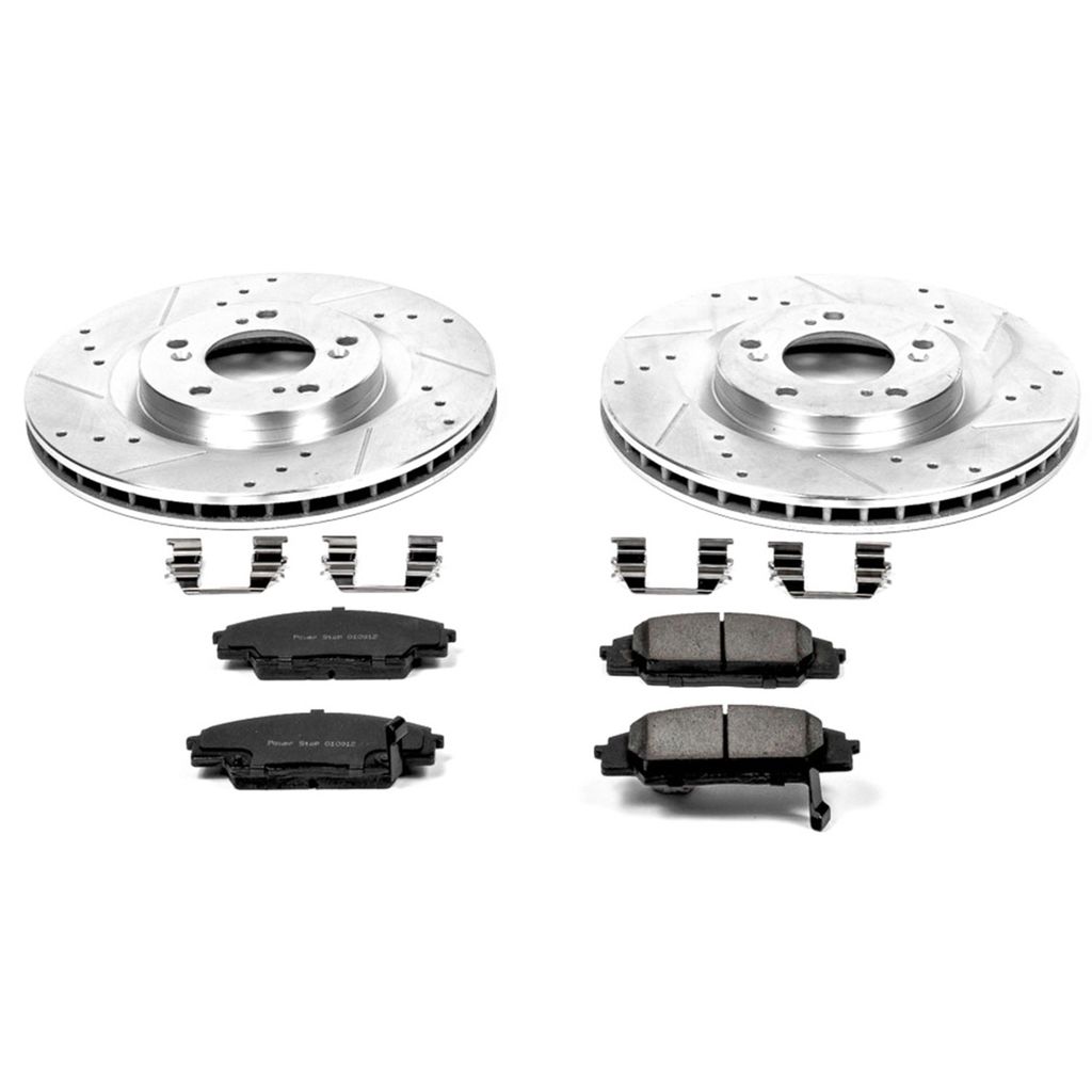 PowerStop K2276 - Z23 Drilled and Slotted Brake Rotors and Pads Kit