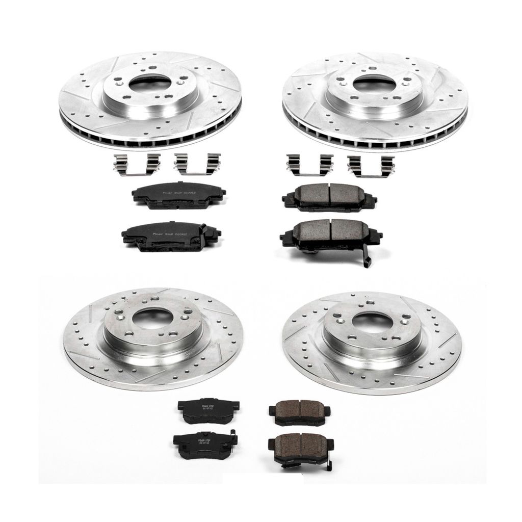 PowerStop K2277 - Z23 Drilled and Slotted Brake Rotors and Pads Kit