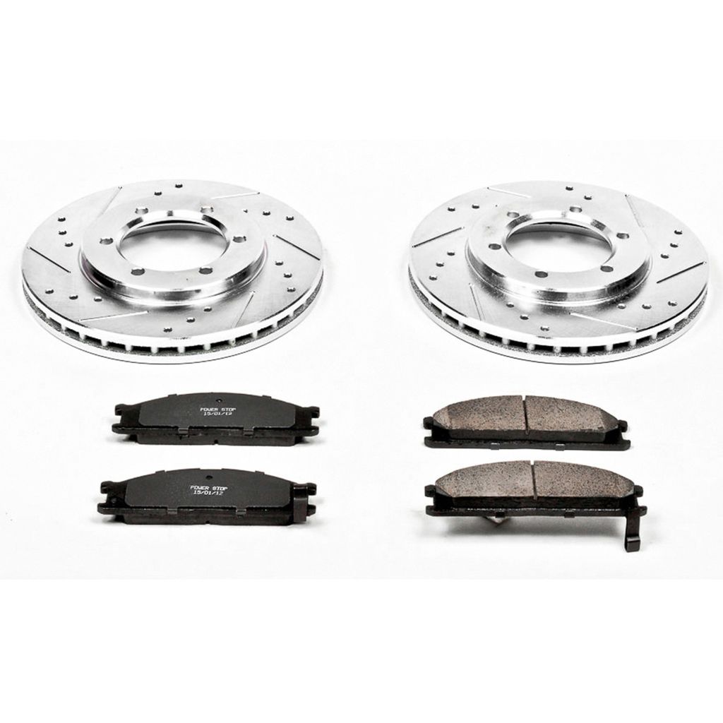 PowerStop K2278 - Z23 Drilled and Slotted Brake Rotors and Pads Kit
