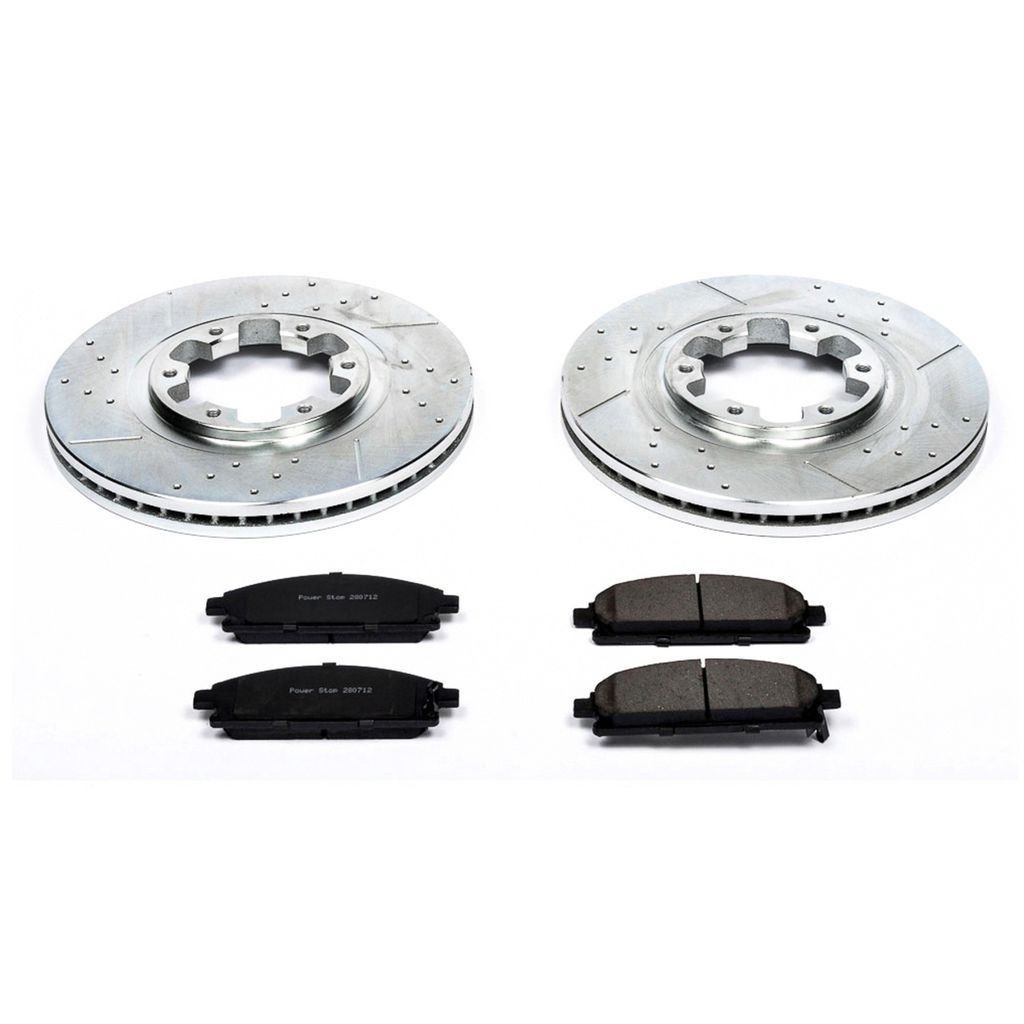 PowerStop K2279 - Z23 Drilled and Slotted Brake Rotors and Pads Kit