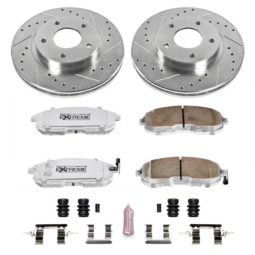 PowerStop K2280-26 - Z26 Drilled and Slotted Brake Rotors and Pads Kit