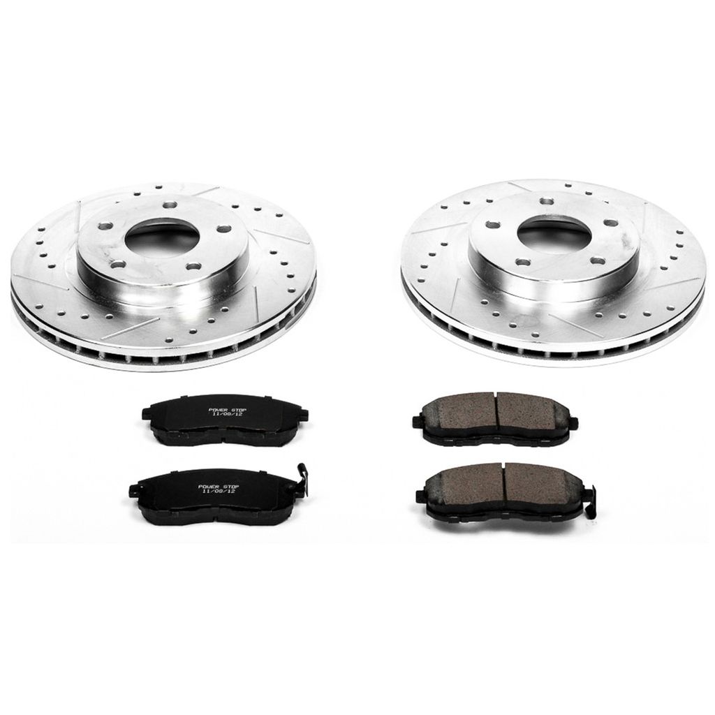 PowerStop K2280 - Z23 Drilled and Slotted Brake Rotors and Pads Kit