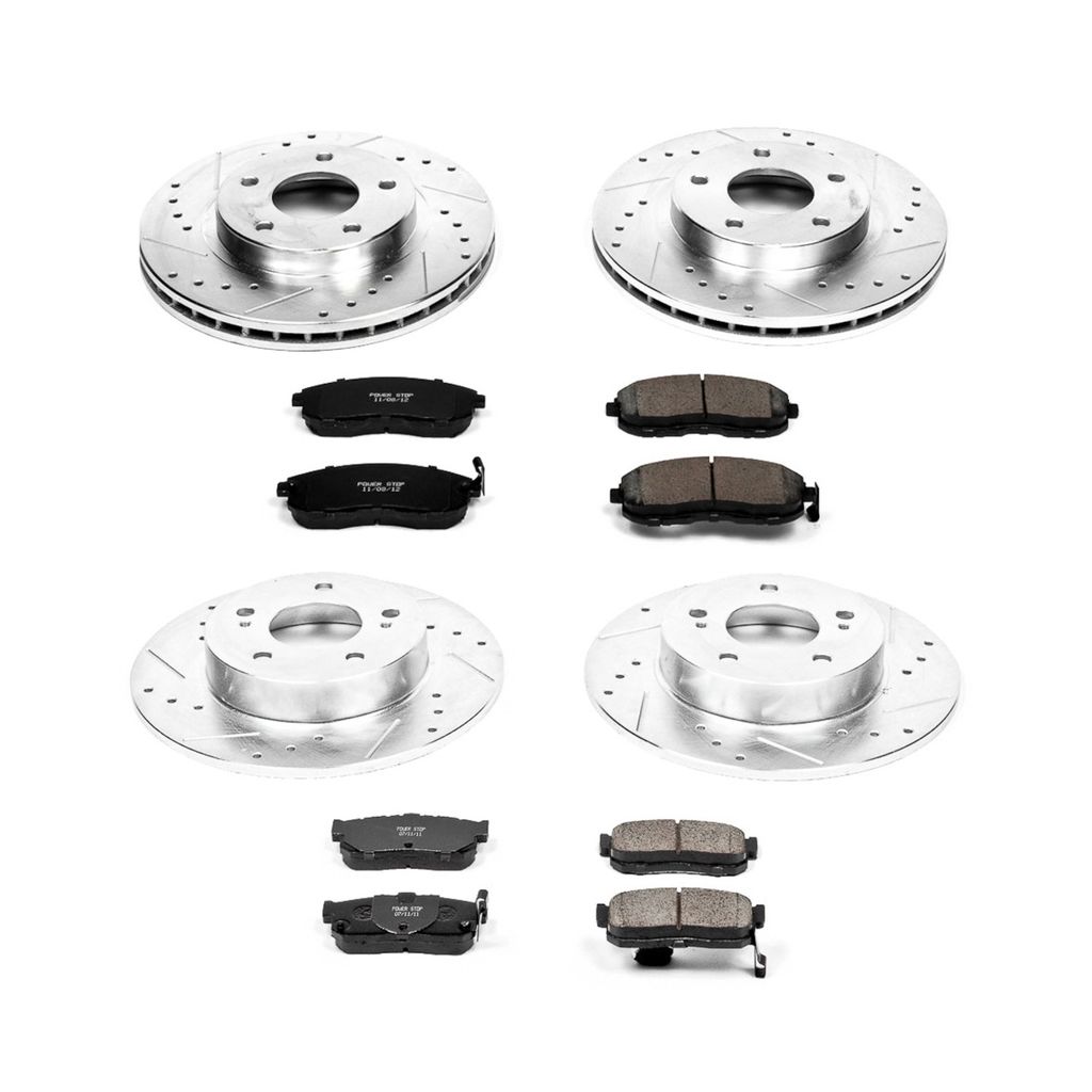 PowerStop K2281 - Z23 Drilled and Slotted Brake Rotors and Pads Kit