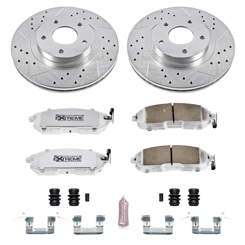 PowerStop K2282-26 - Z26 Drilled and Slotted Brake Rotors and Pads Kit