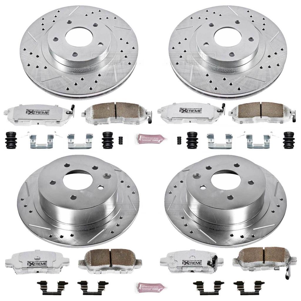 PowerStop K2283-26 - Z26 Drilled and Slotted Brake Rotors and Pads Kit