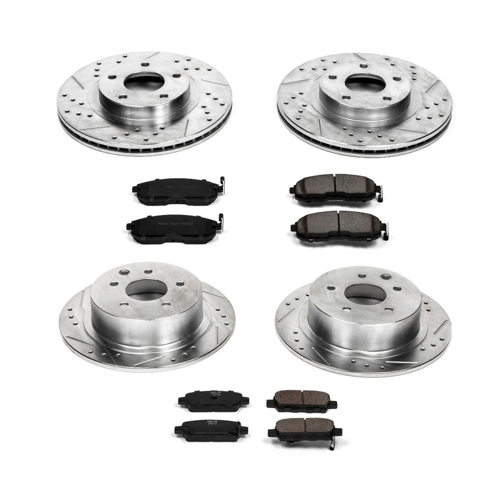 PowerStop K2283 - Z23 Drilled and Slotted Brake Rotors and Pads Kit
