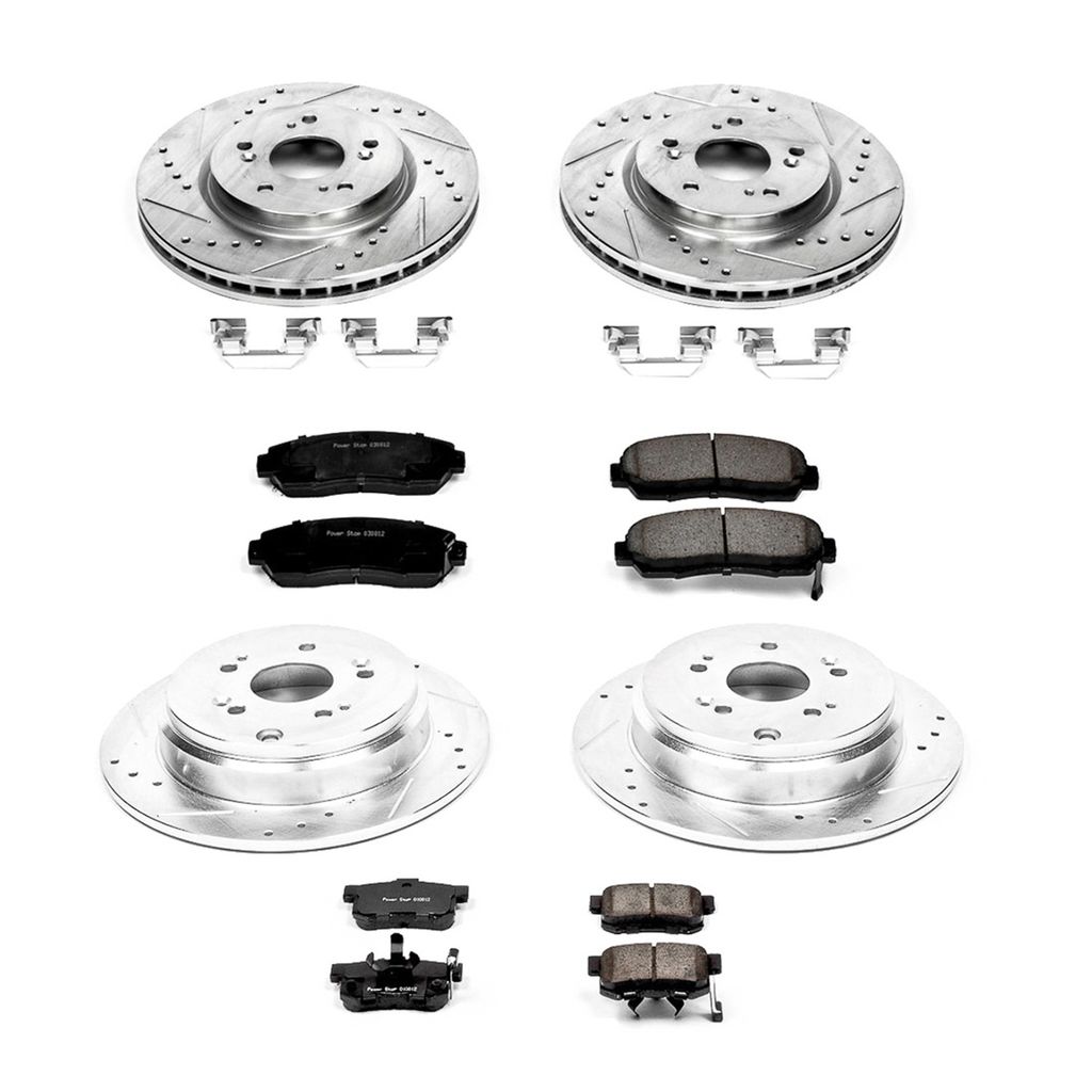 PowerStop K229 - Z23 Drilled and Slotted Brake Rotors and Pads Kit