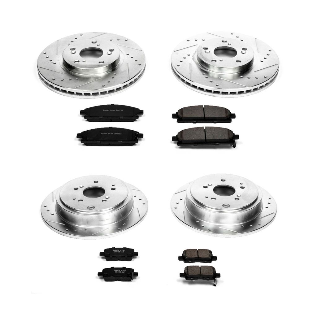 PowerStop K2291 - Z23 Drilled and Slotted Brake Rotors and Pads Kit