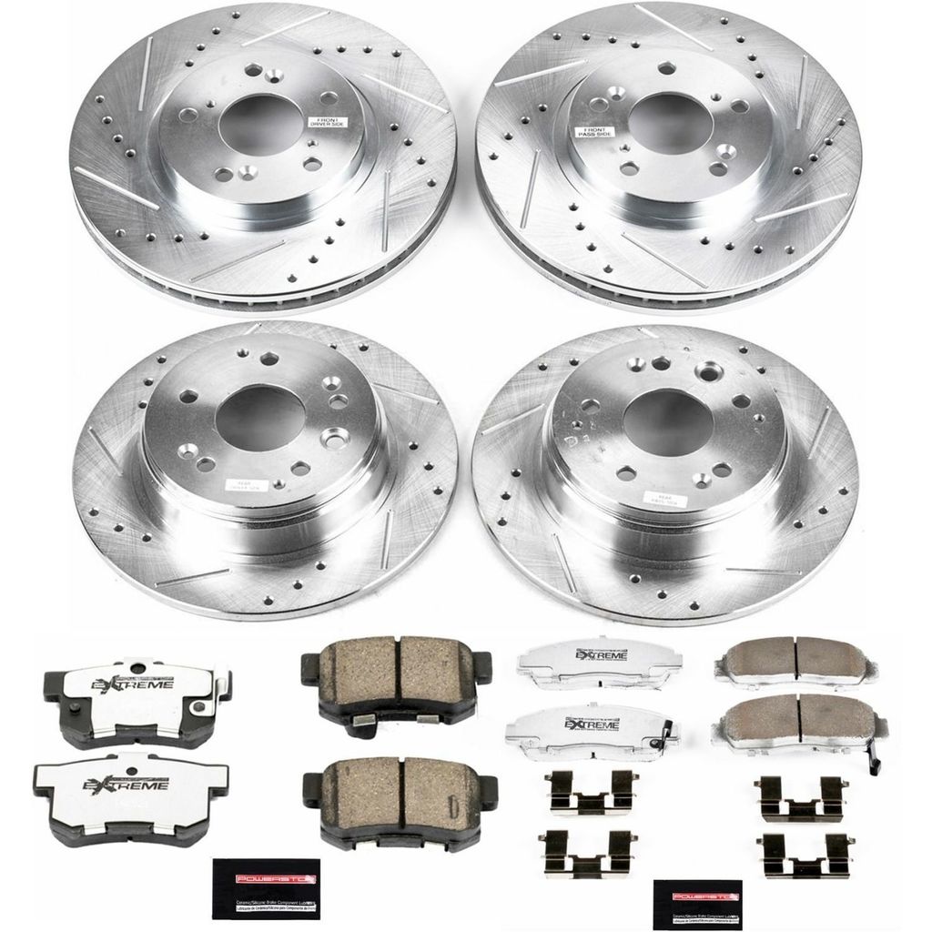 PowerStop K2295-26 - Z26 Drilled and Slotted Brake Rotors and Pads Kit