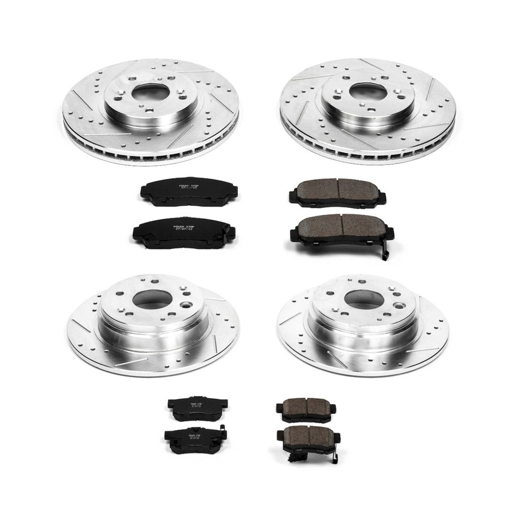 PowerStop K2295 - Z23 Drilled and Slotted Brake Rotors and Pads Kit