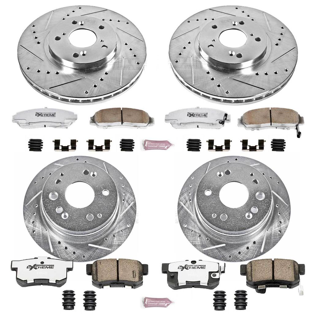 PowerStop K2296-26 - Z26 Drilled and Slotted Brake Rotors and Pads Kit
