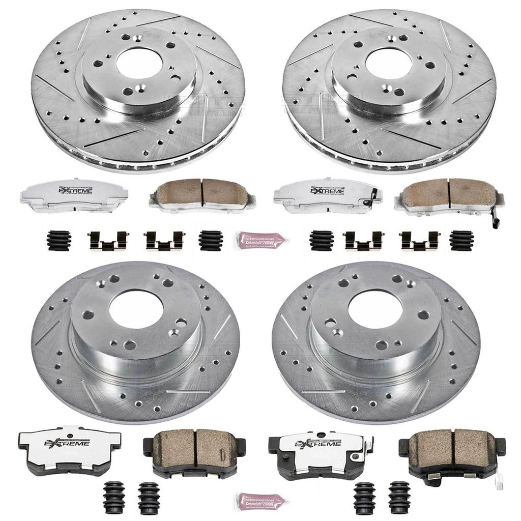 PowerStop K2297-26 - Z26 Drilled and Slotted Brake Rotors and Pads Kit