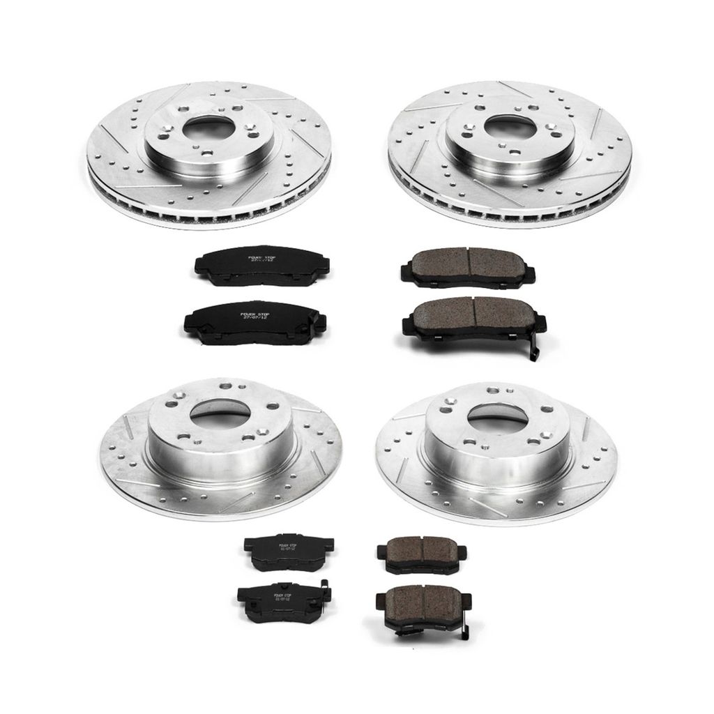 PowerStop K2297 - Z23 Drilled and Slotted Brake Rotors and Pads Kit