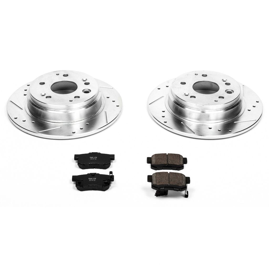 PowerStop K2308 - Z23 Drilled and Slotted Brake Rotors and Pads Kit